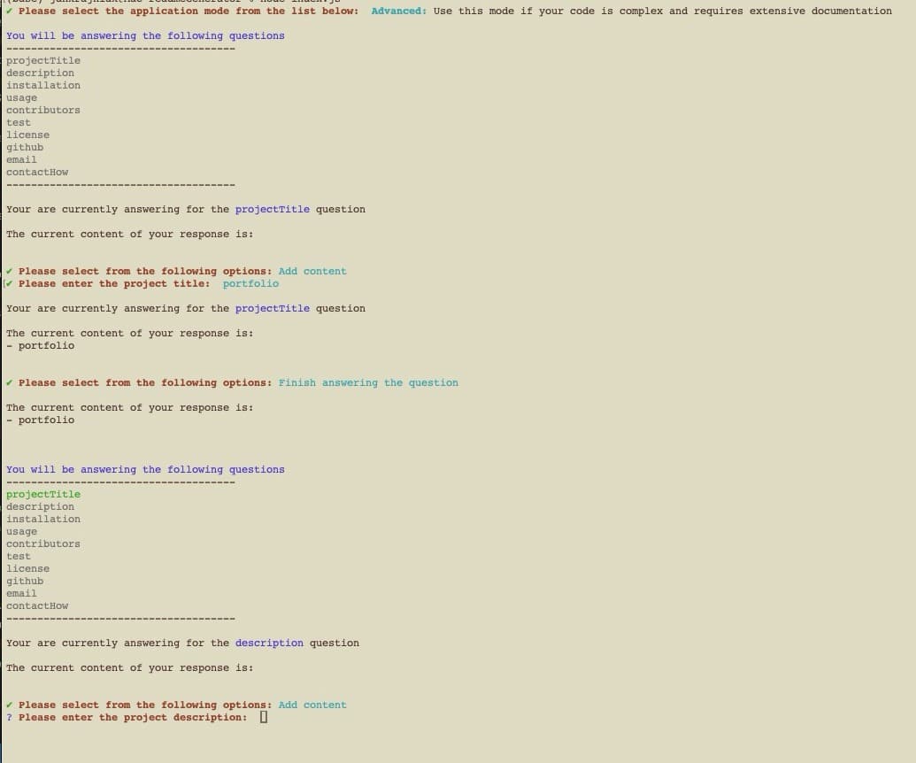Readme Generator CLI App