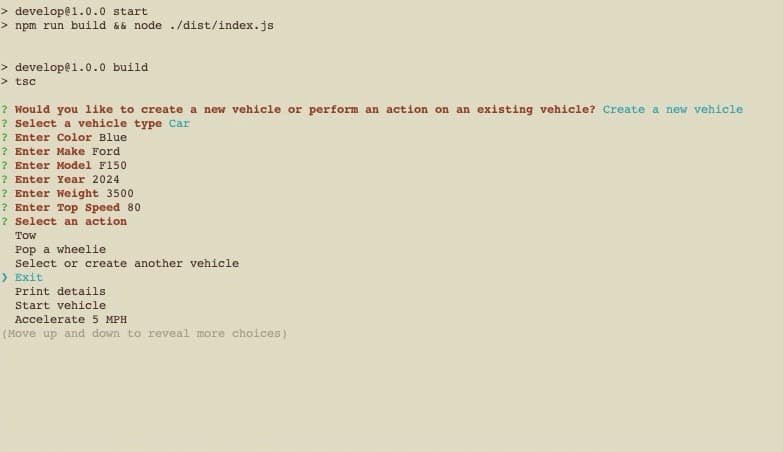 Using Cars CLI App